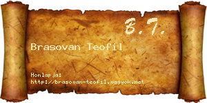 Brasovan Teofil névjegykártya